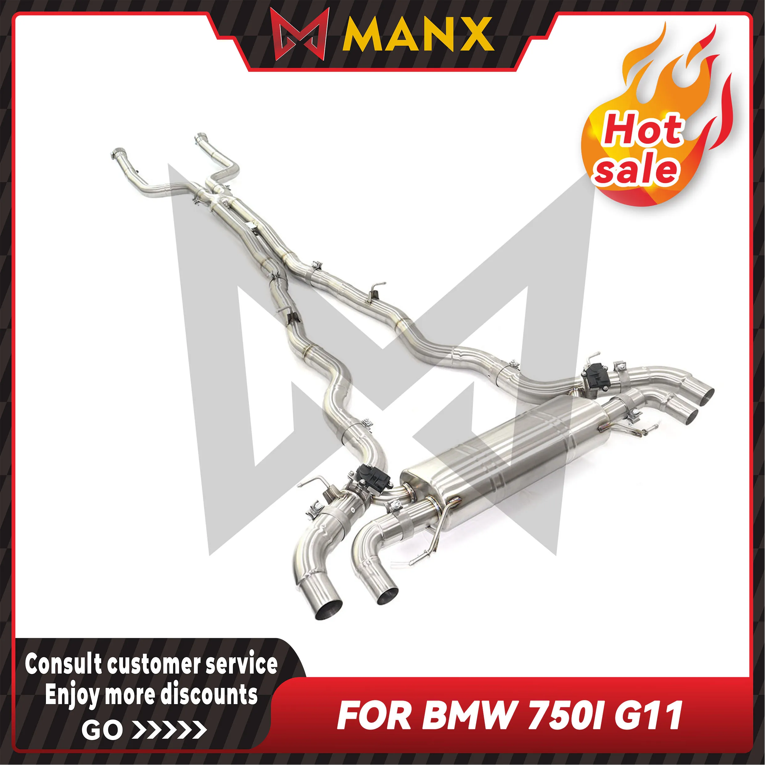 

MANX Suitable For BMW 750i G11 Stainless Steel Catback Performance Exhaust System Muffler With Valve High Performance