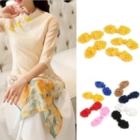10 Pairs Beaded Chinese Frog Closure Buttons Knot Fastener Sewing Handmade Craft