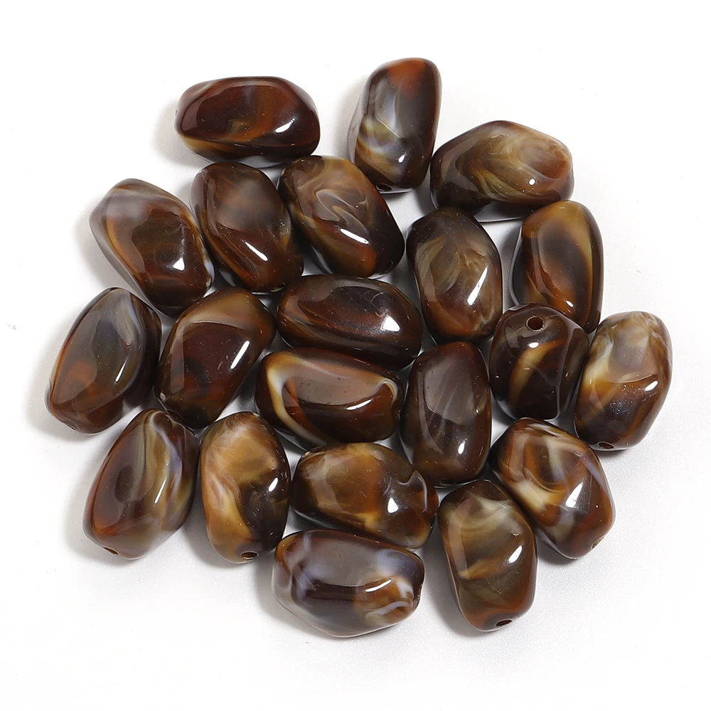 20 stks Onregelmatige Acryl Dubbele Kleuren Kralen Kleurrijke Losse Spacer Kralen Voor Sieraden Maken DIY Armbanden Ketting Accessoires