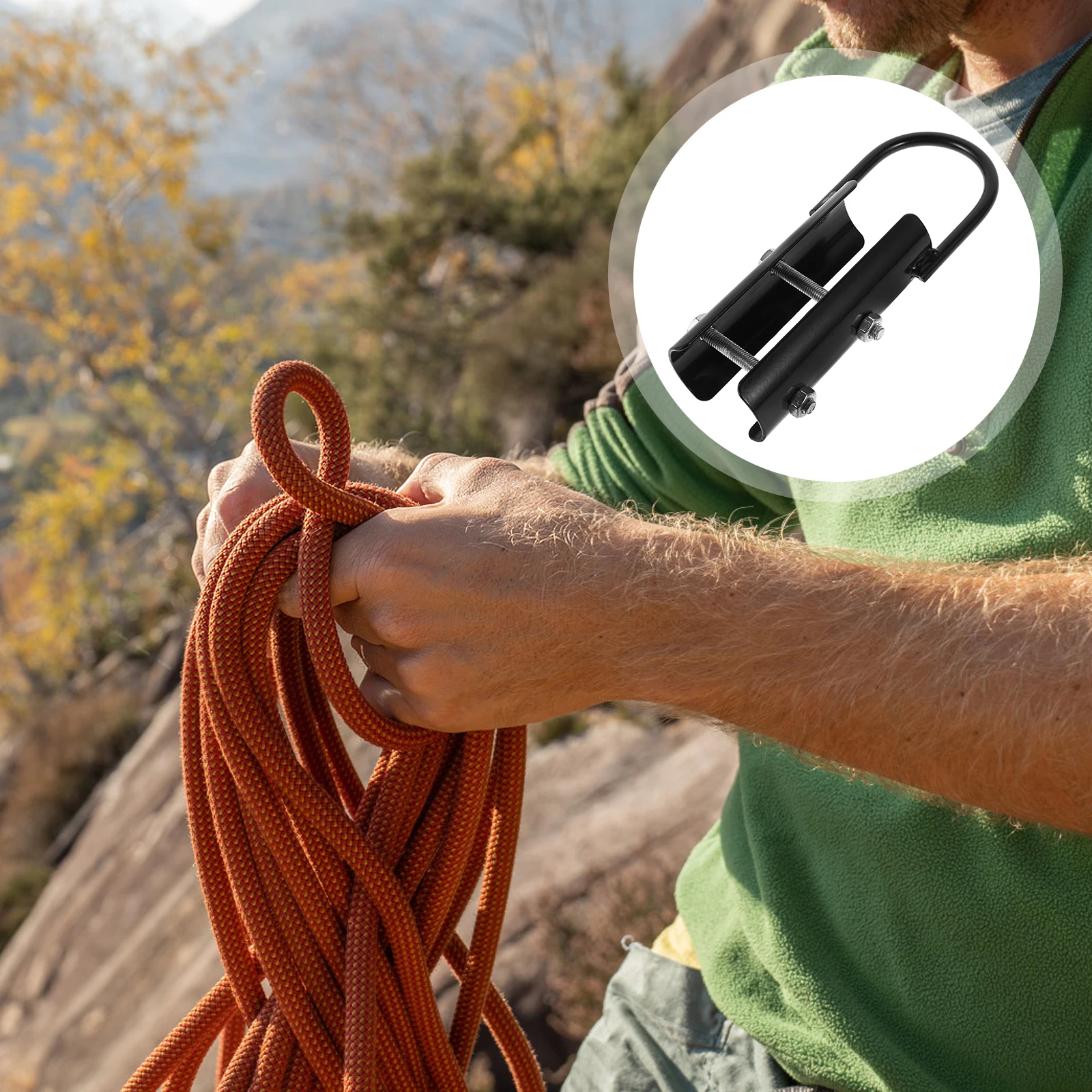 Climbing Rope Storage ganizer Fitness Training Battle Ropes Secure Fixation Gym Workout Clamps Hooks Garage Home Exercise