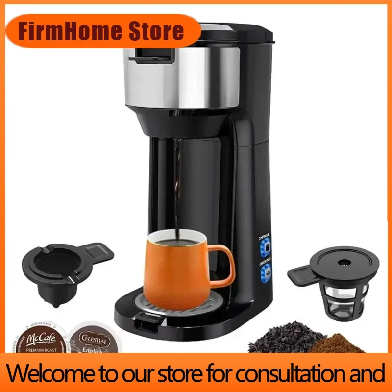FirmHome StoreNew Design Single Cup Dry Intelligent Heating 420ml 1000W Capsule Coffee Machine Hotel Home