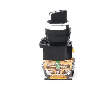 

Черный колпачок, 3-позиционный селекторный самоблокирующийся поворотный переключатель 2НО 380 В 10 А LA38-20X/3 22 мм