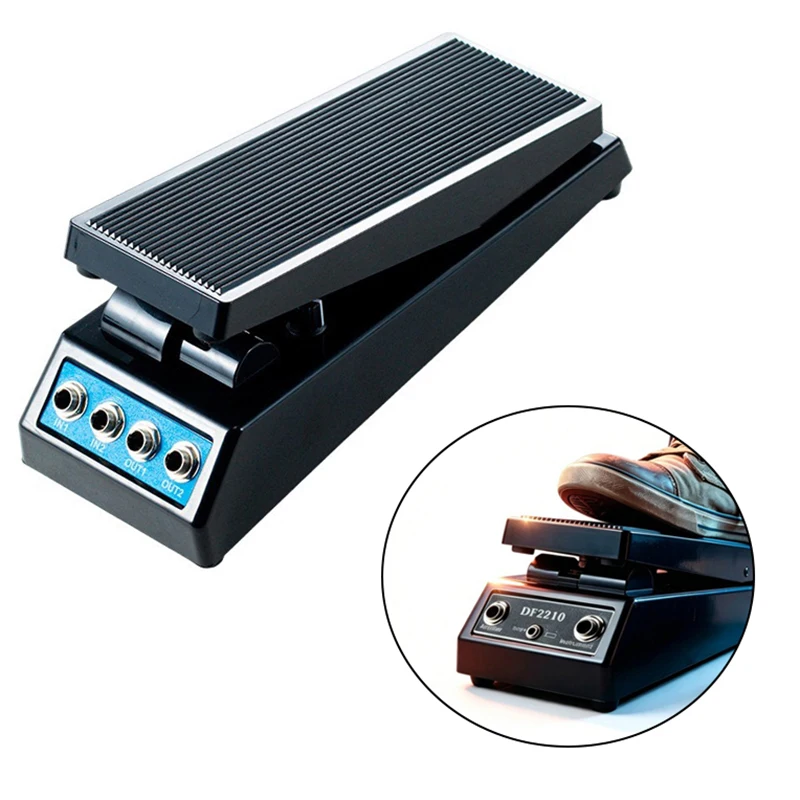Electric Guitar Volume Pedal DJ Electronic Bass Effect Pedals Dual Input &amp Output Pedal Adjustable Anti-Slip Design Pedals