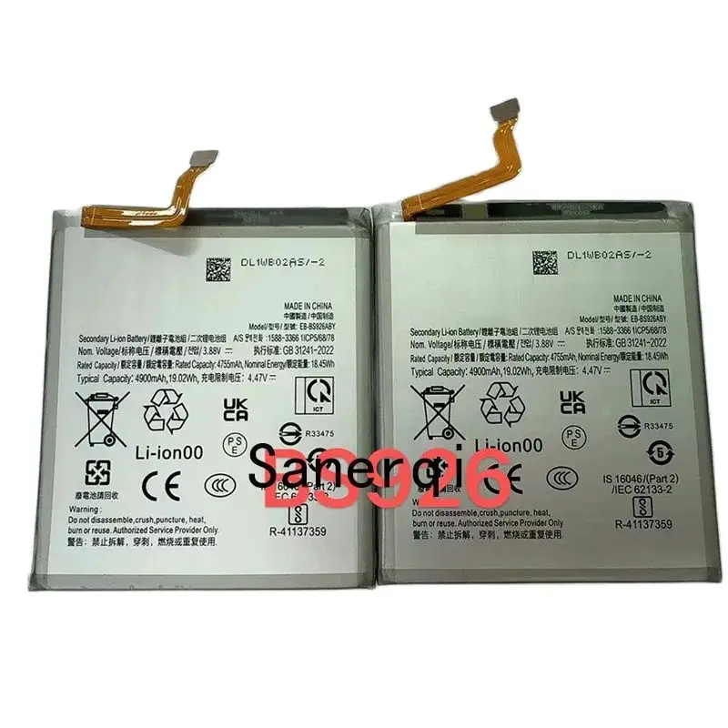 10PCS EB-BS926ABY 4900mAh Battery For Galaxy S24 Plus 5G S926 EB-BS926ABY Battery