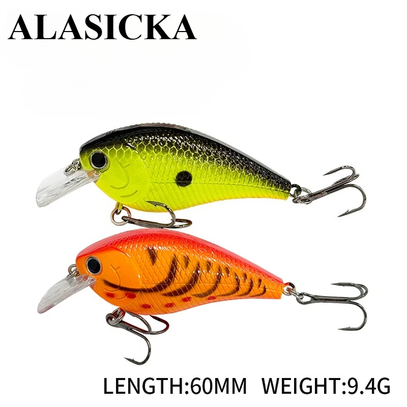 

60mm/9.4g Mini Floating Wobbler for Freshwater Artificial Bionic Hard Lure Specialized for Bass Hunting 3D Simulated Fish Eye