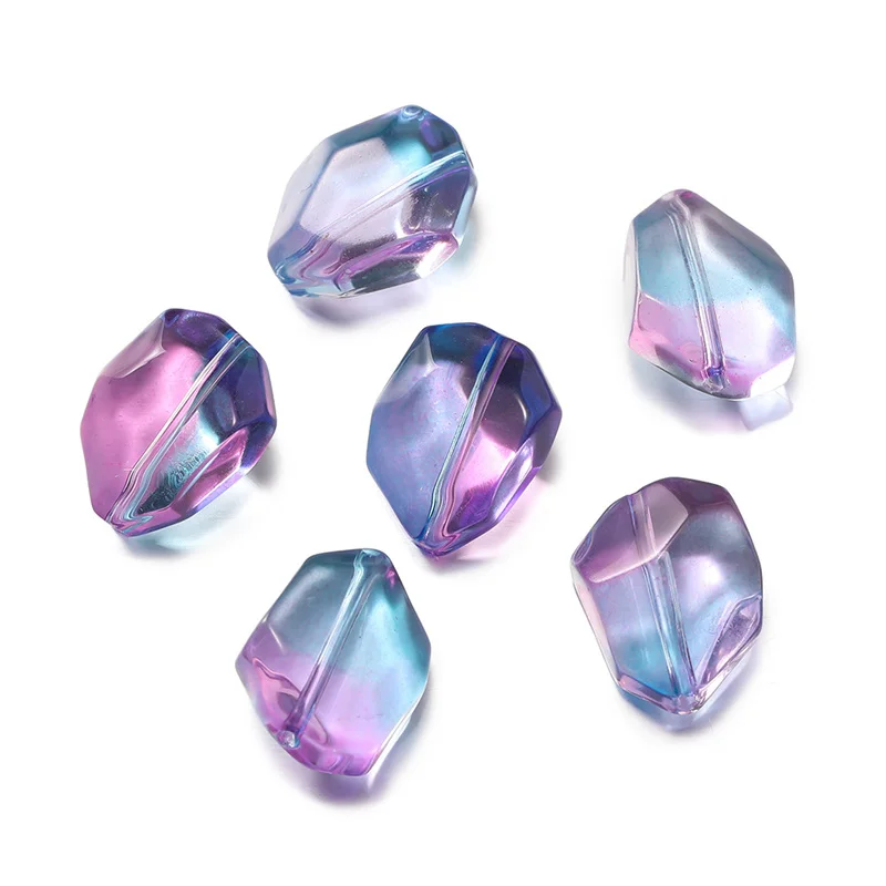 16x13MM Irregular Multi Faceted Glass Crystal Beads Straight Holes Spaced Beads For Jewelry Making DIY Necklace Bracelet