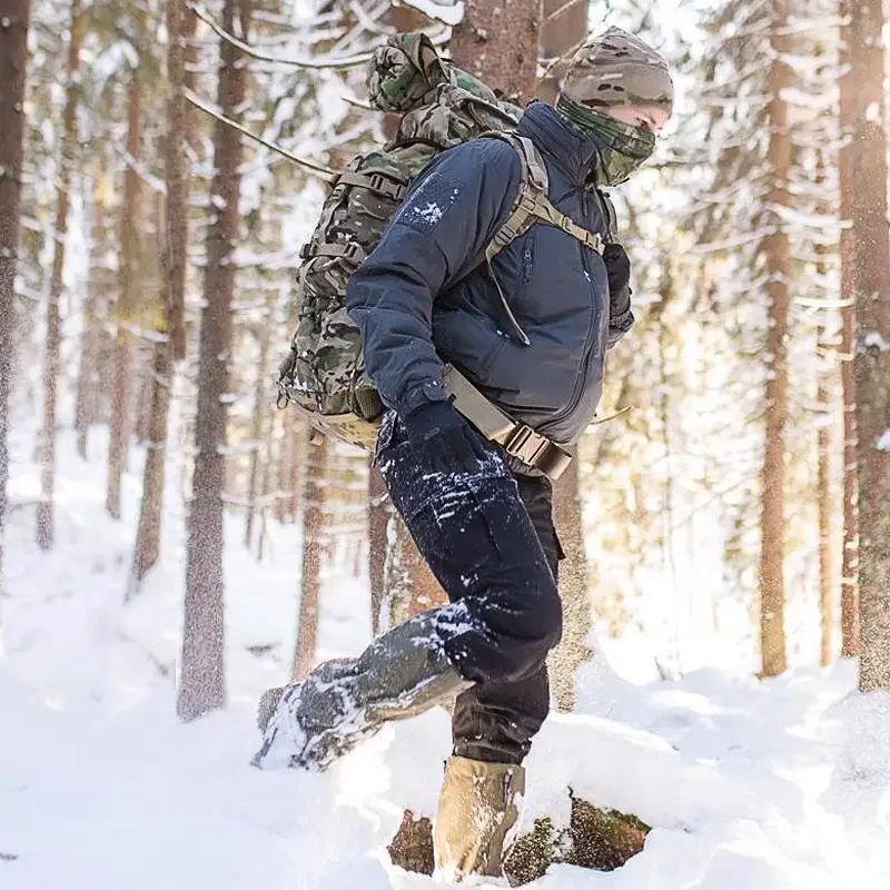 L7 السترات التكتيكية للرجال شتاء دافئ سترات واقية مقاومة للماء عادية المشي لمسافات طويلة أسفل معطف المرأة