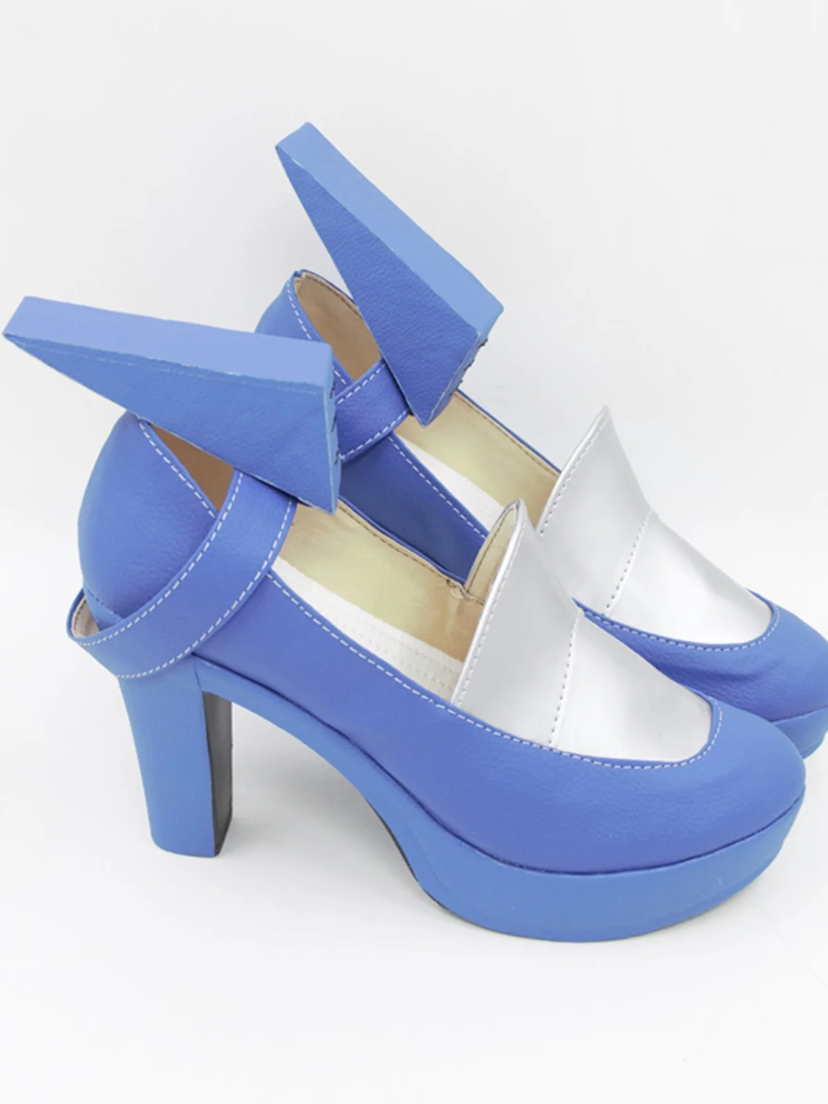 Stars Cream Cosplay Shoes Boots Anime Halloween Carnival PU Leather Shoes Custom Made