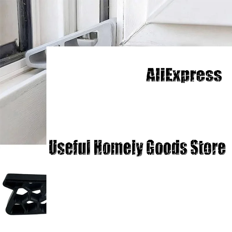 Heavy Duty Non Slip Window/Balcony Door Stop With Track Lock - Easy To Install Remove, Anti-Wind Holder 1pcs