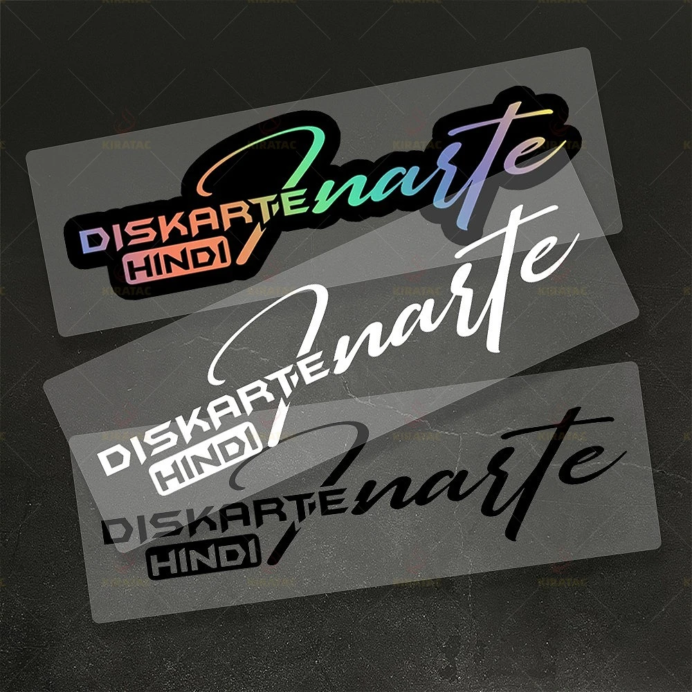 

1 шт. лазерная виниловая наклейка "Diskarte Hindi Inarte", водонепроницаемая, устойчивая к царапинам, для мотоцикла, автомобиля, квадроцикла, шлема и автомобильных окон