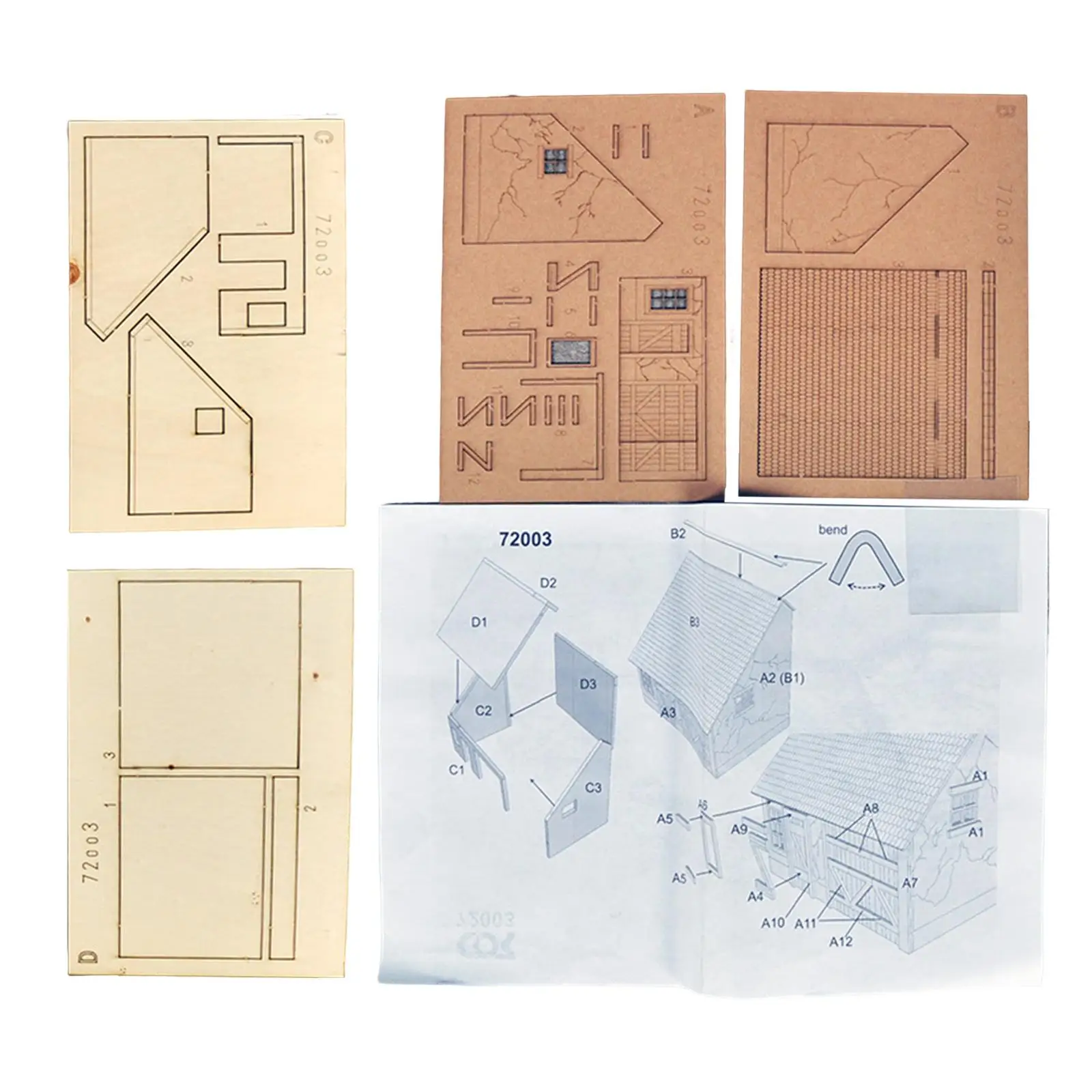 1/72 Layout Construction Building Model Set for Landscape Building Materials