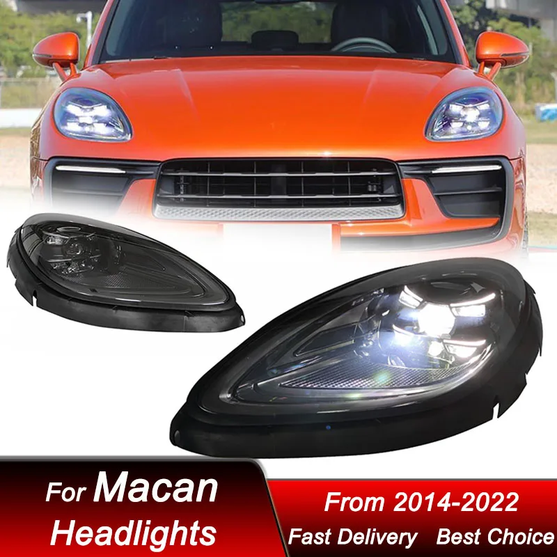 

Car style Headlights For Porsche Macan 2014-2022 to matrix style full LED Auto Headlamp Assembly Projector Lens Accessories Kit