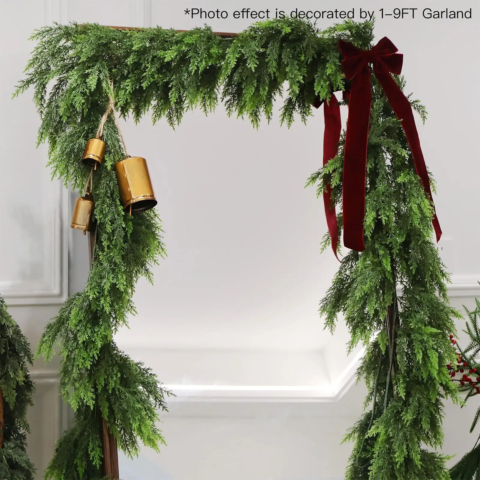 150/180/270 cm Künstliche Pflanzen Weihnachten Girlande DIY Kranz Weihnachten Navidad Hause Dekoration Kiefer Rattan Hängen ornament – Detail 9
