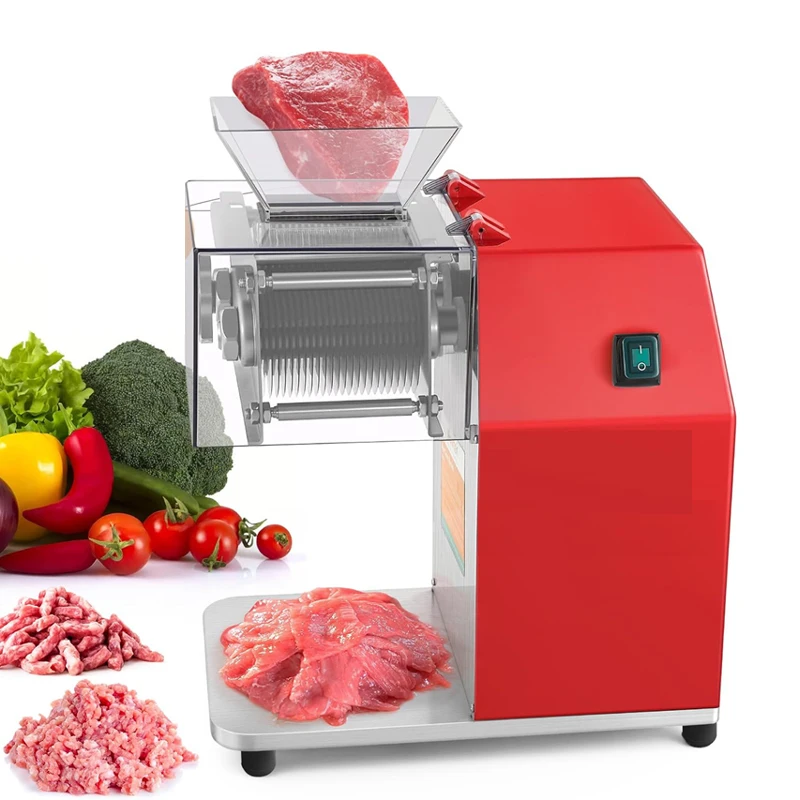 

Автоматическая коммерческая бытовая мясорубка, овощерезка, настольная мясорубка из нержавеющей стали, измельчение и нарезка свежего мяса