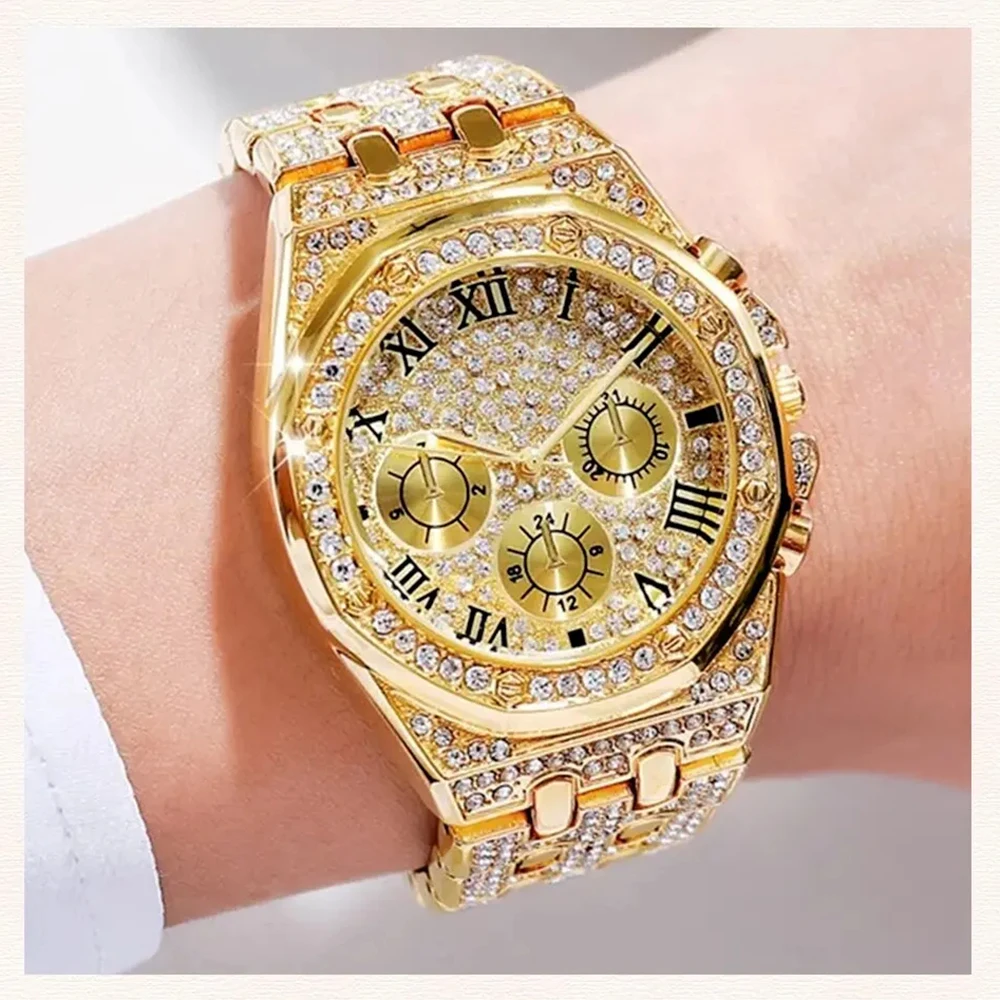 Orologi da donna con diamanti orologi da polso da donna in oro orologi da polso da donna con strass di marca di lusso da donna