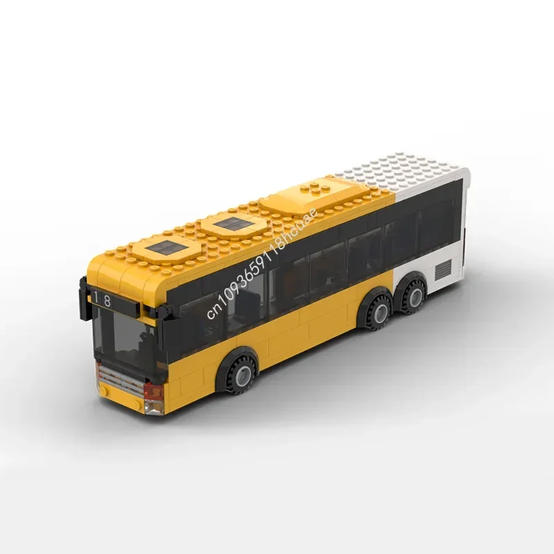 264 pçs trânsito ônibus empilhamento tijolos blocos criativos brinquedo para crianças presente de aniversário desenvolvimento habilidade operacional