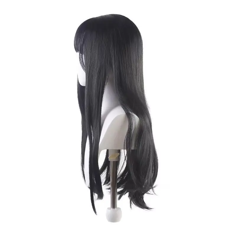 

Takanao Izu's Cosplay Wig Lycoris Recoil Kikuriko's Long Black Wavy Wig Style