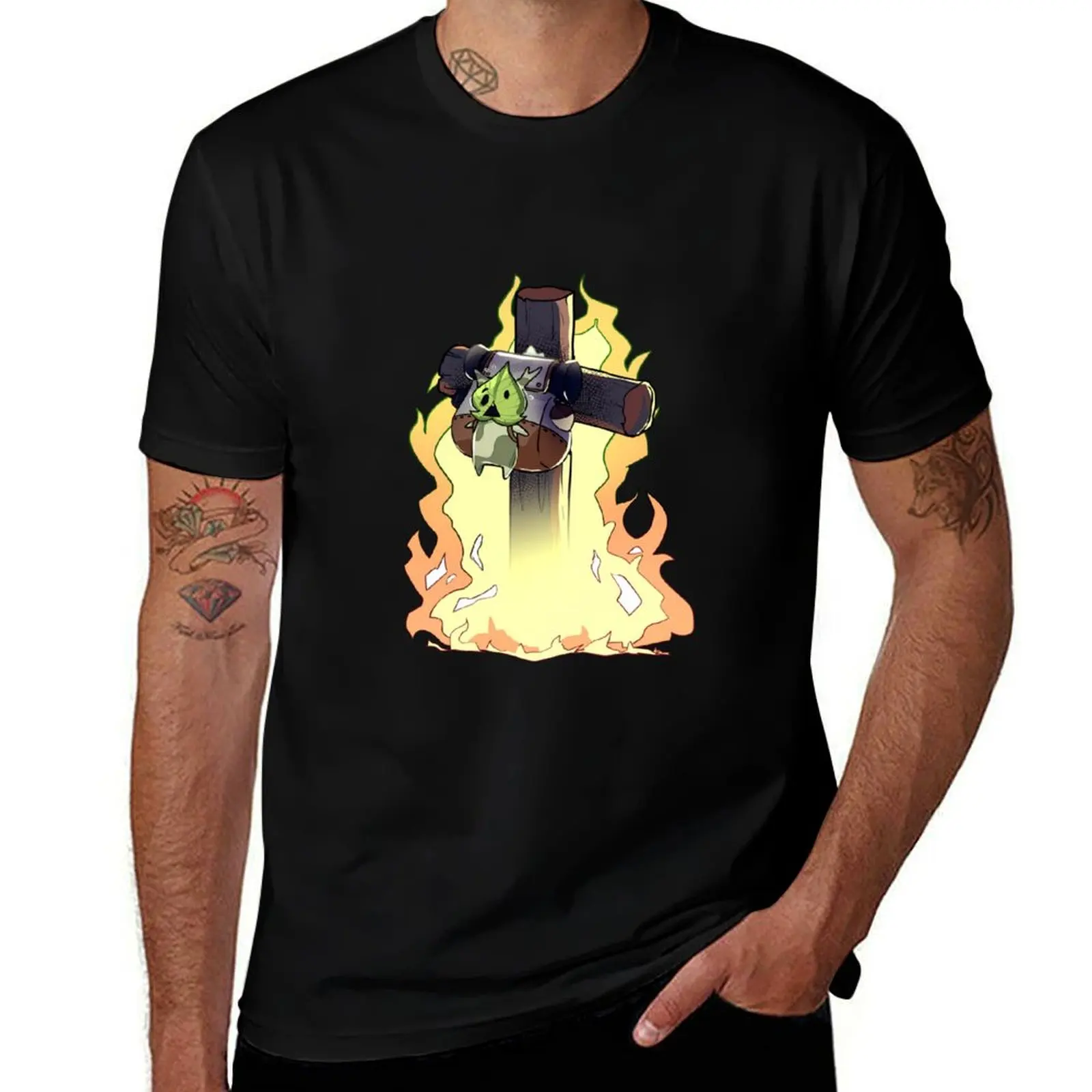 korok crucified meme T-Shirt Independence Day Short Sleeve T-Shirt