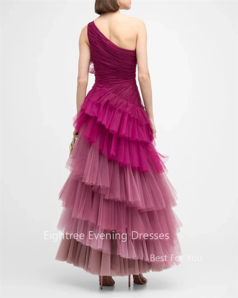 Ightree Dusty Pink Tulle abiti da festa a strati abiti da ballo da sposa abenkleider lang pieghe sfumate abito da sera principessa donna