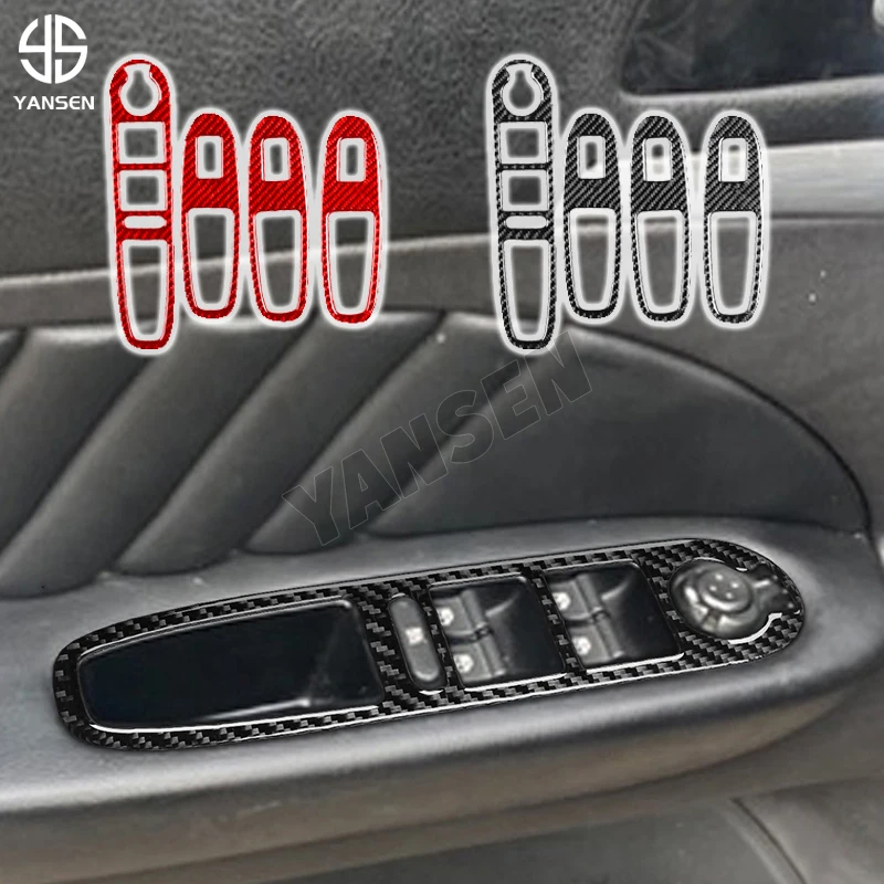 

Car Window Lift Button Frame Trim Carbon Fiber Sticker For Alfa Romeo 159 2005 2006 2007-2023 Interior Accessories