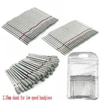 50 unids/set fresa de diamante brocas de pulido pulido de diamante Dental brocas de uñas vástago de 2,35mm