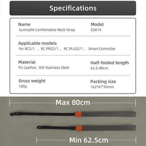 Imagen 2 del producto Cordón para DJI RC/RC 2/PRO/PRO 2/ PLUS/ PLUS 2 correas de cuello ajustables para Mavic 4 Pro/Air 3/Mini 4 3 Pro accesorios para drones 