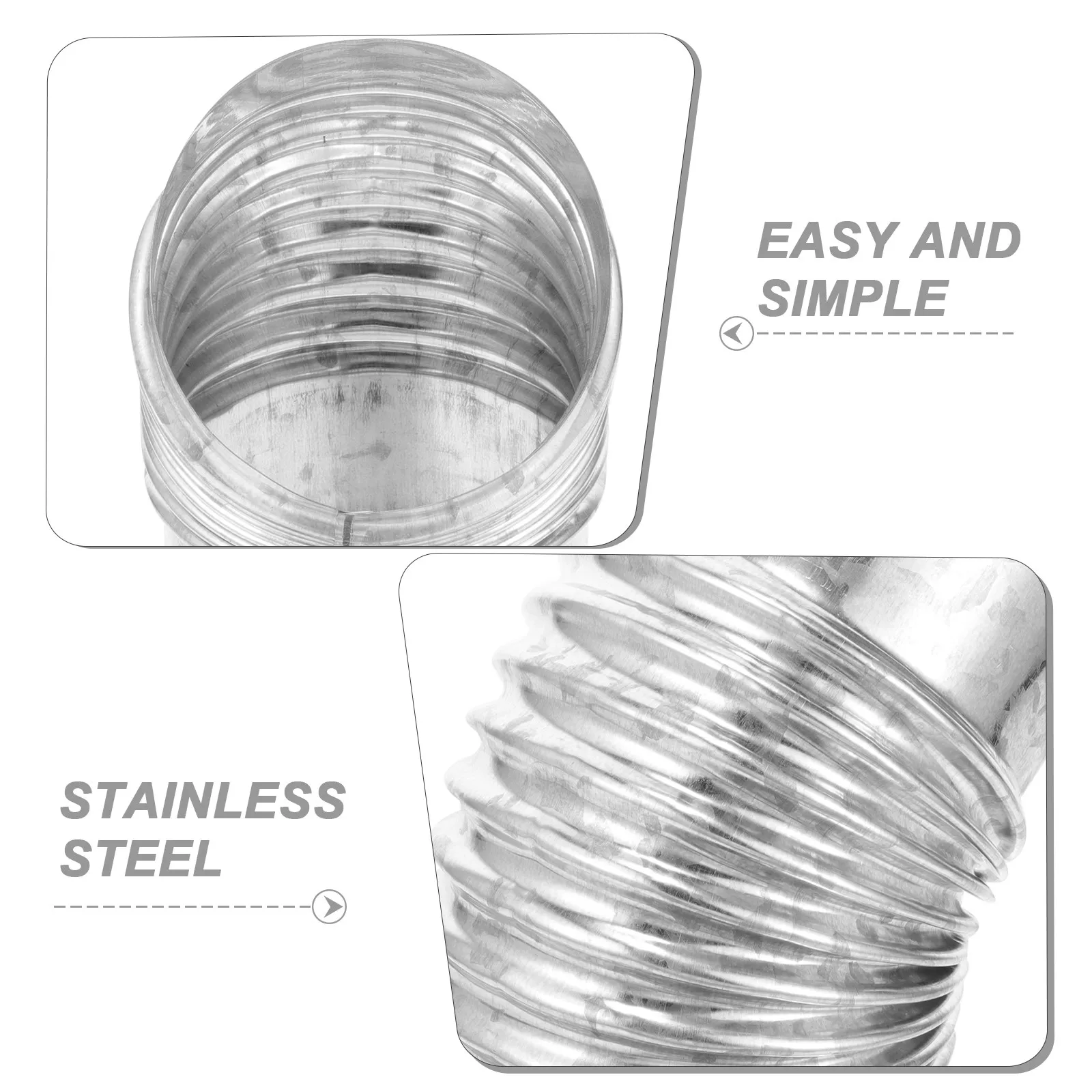 45 Degree Stainless Steel Wood Stove Pipe Chimney Elbow Spiral Duct Fitting Extension Stove Exhaust Outdoor Kit Compatible