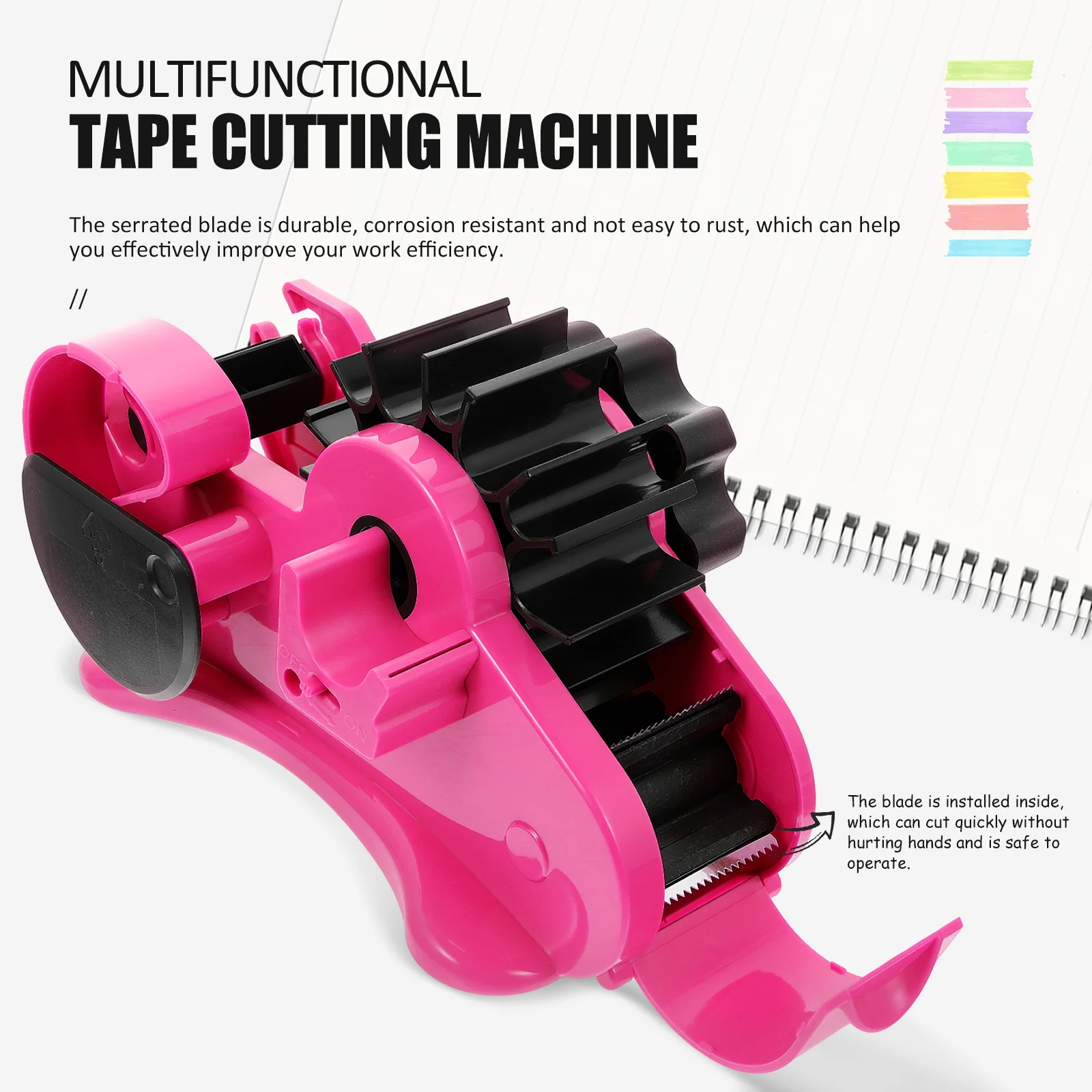 Multifunction Tape Holder Office Sublimation Stainless Steel Cutting Dispenser Multi-function