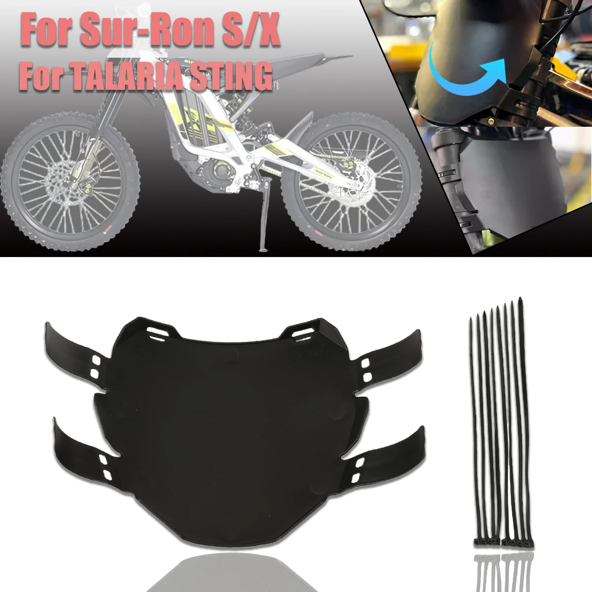 Electric Motorcycle Front Windshield License Plate For SURRON Light Bee S/X For TALARIA STING For Stark Varg For SUPER73