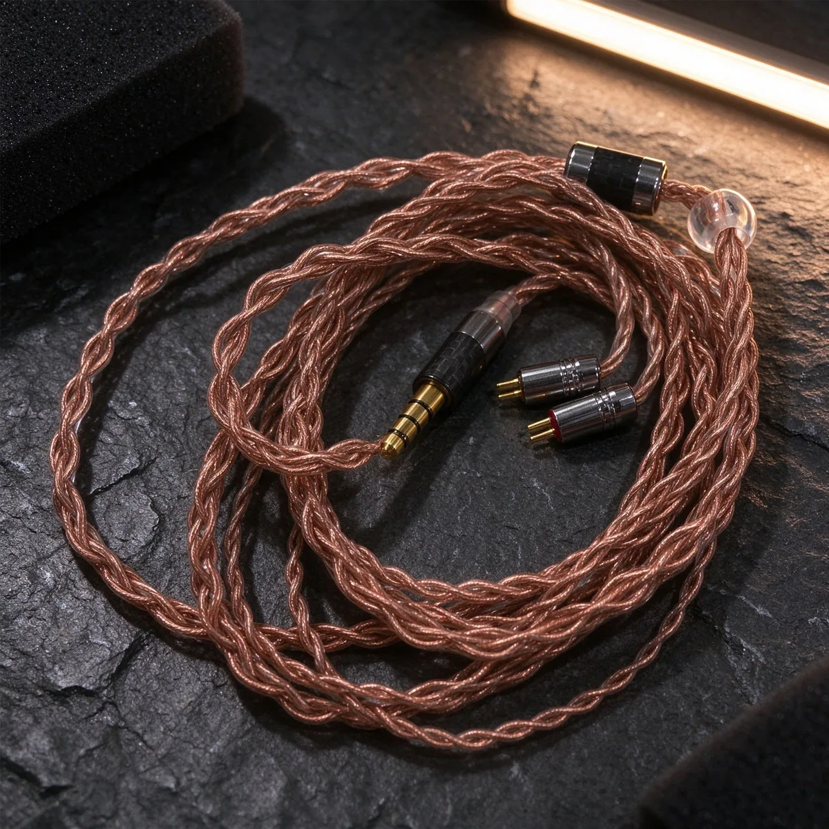 AXAP Terra 4 Core Pure Copper IEM Upgrade Cable,3.5/4.4mm,0.78 2Pin Connector,HiFi In-ear Earphone Audio Wire image 5
