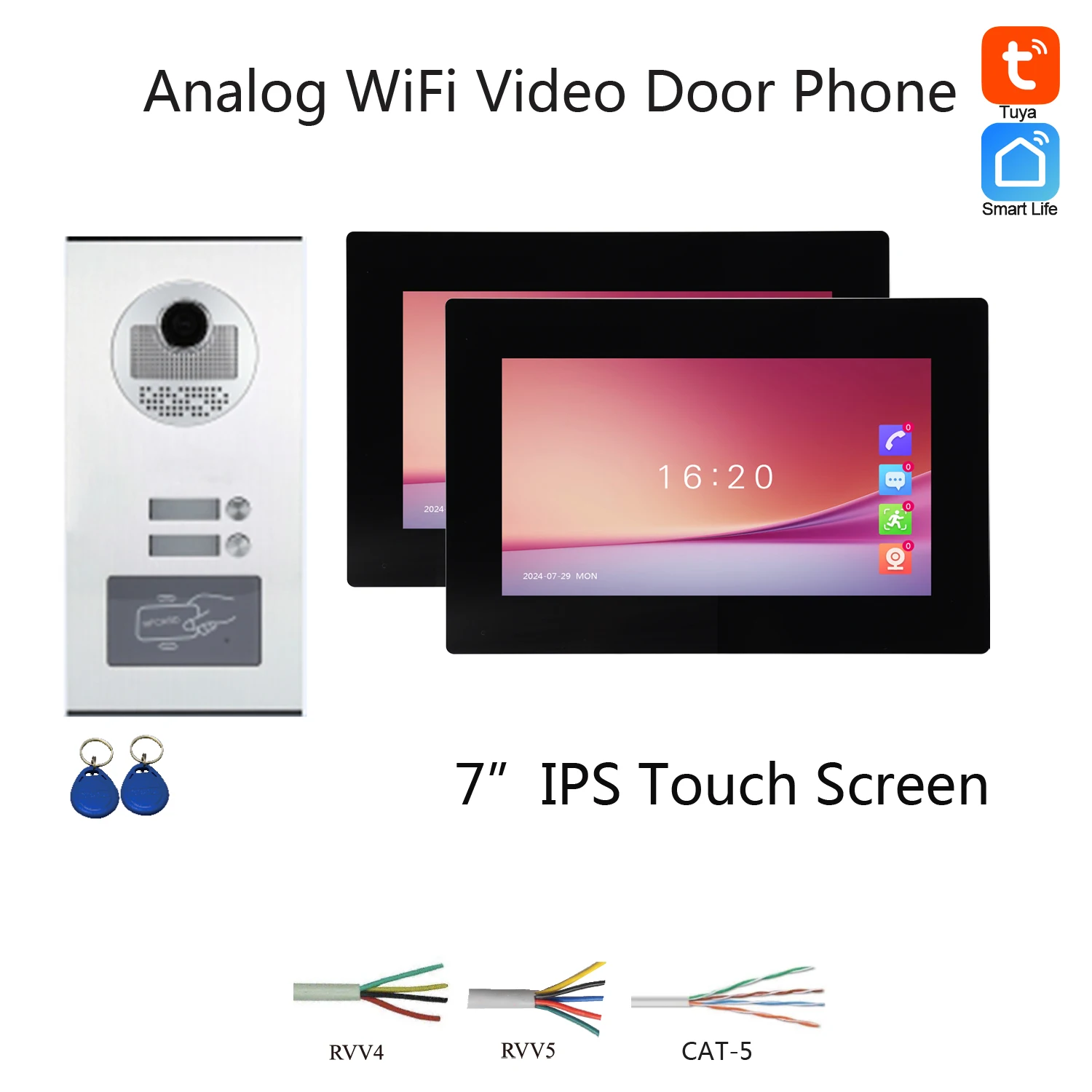 1Set Multi User Apartment Intercom 7/10