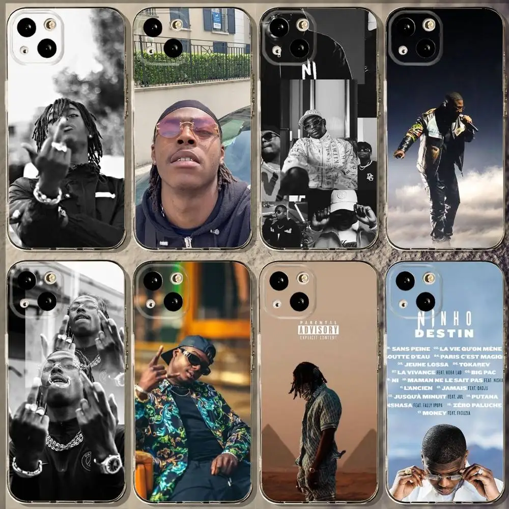 

N-Ninho France rapper Phone Case For iPhone 16,15,14,13,12,11 Plus,Pro,Max,XR,XS,X,7,8 Plus,SE,Mini Soft Transparent Cover
