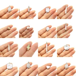 Natural Freshwater Pearl Pendants White Baroque Pearl Connector Charms For Jewelry Making Jewelry Diy Earrings Fit Necklaces