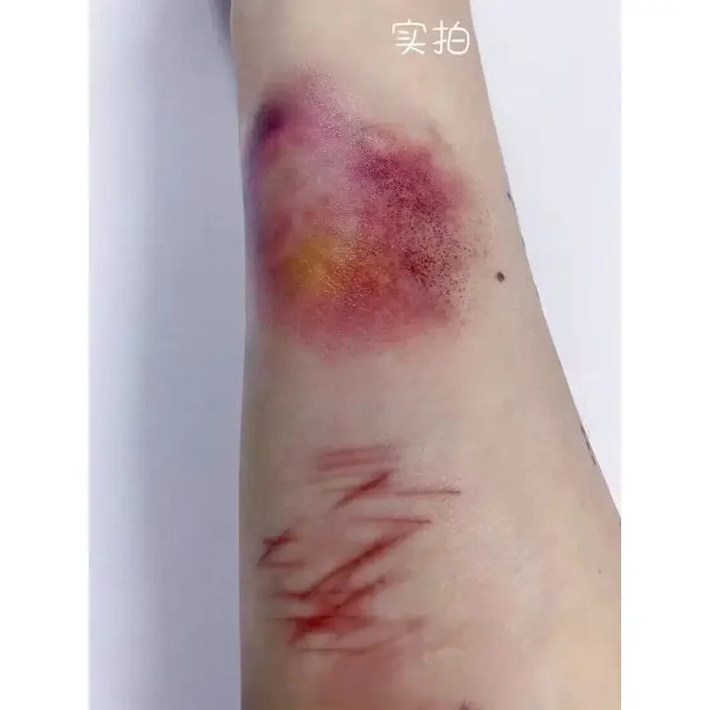 Halloween ferida hematomas tatuagens temporárias para mulheres homem braço cosplay tatuagem à prova dwaterproof água adesivos arte duradoura punk tatuagem falsa