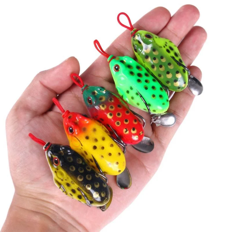 

Набор из 5 приманок Thunder Frog, 5,5 см-13 г, модифицированная мягкая приманка с блестками, черная рыболовная приманка-жаба для рыболовов