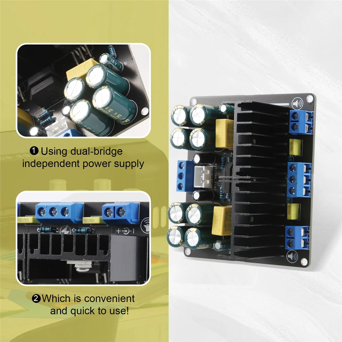 Pure Power Amplificador Board, Dual Channel, DIY alto-falante, módulo de alta potência, 2.0 Stereo, LM1875