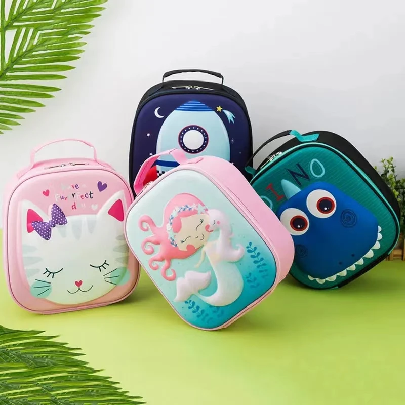Cartoon Lunch Bag Portable Insulated Thermal Lunch Box Picnic Tote Food Fresh Cooler Bag Girls Boy Preservation Handbag