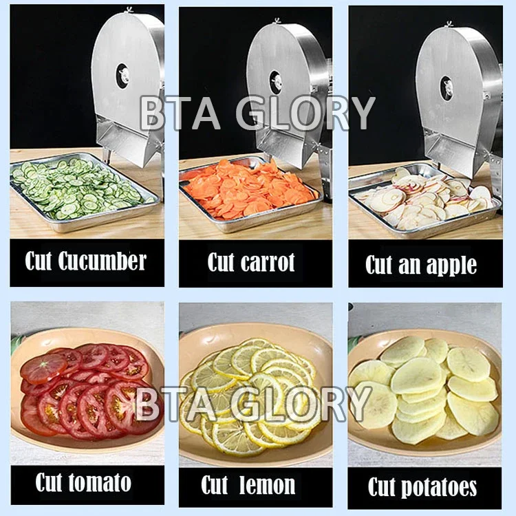 

500KG/H Stainless Steel Automatic Lemon Apple Ginger Mushroom Fruit And Vegetable Cutter Slicer Machine