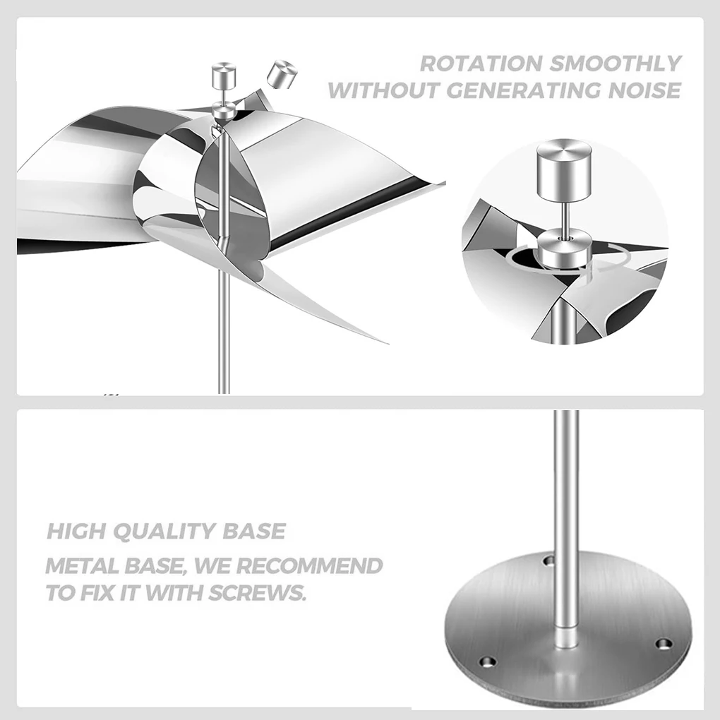 2pcs Stainless Steel Reflective Bird Scare Devices And Pigeons At Bay Garden