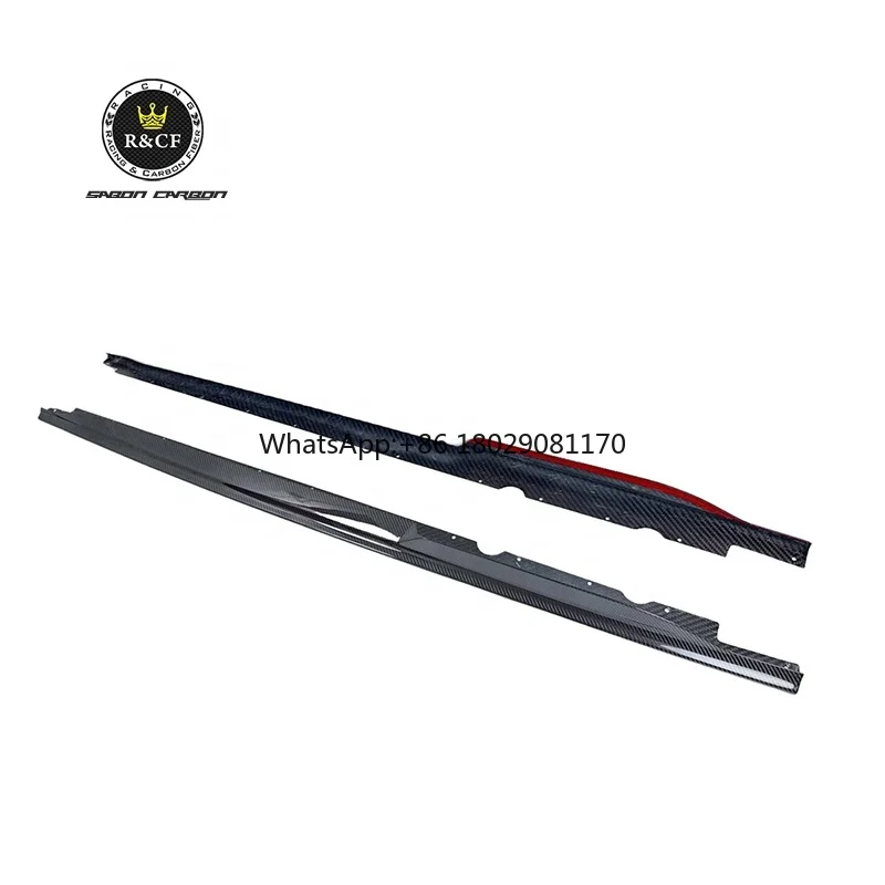 For 2021-23 Audi R8 V10 MP Style Carbon Fiber Side Skirts Extension