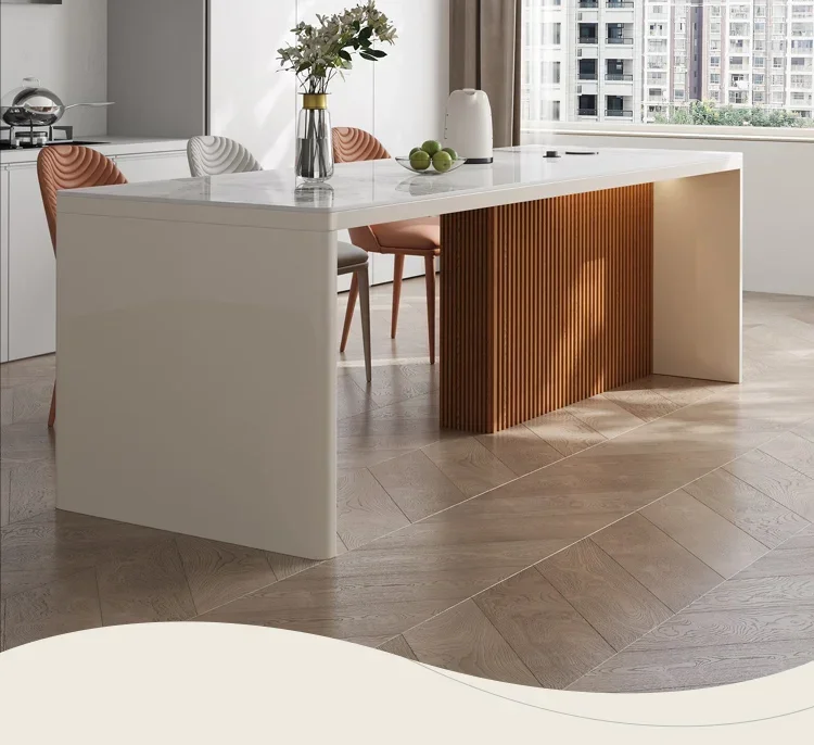 X188Island Стол Цельный Каменная Тарелка Обеденный Стол Свет Роскошный Яркий Высококачественный Ресторан Небольшая Квартира Домашний Прямоугольный F