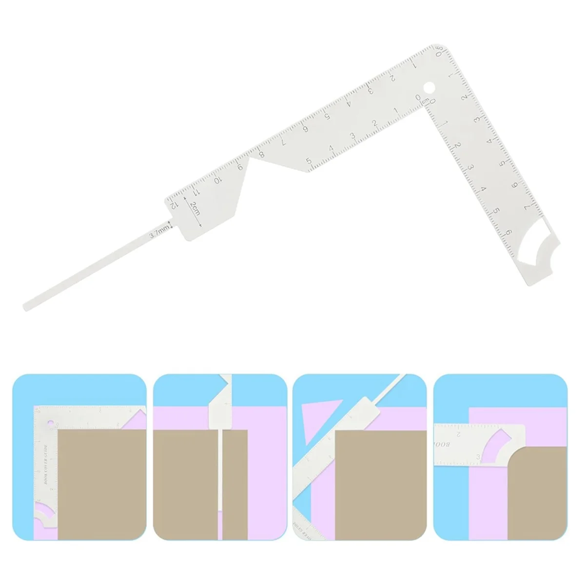 5-In-1 Book Cover Guide, Bookbinding Kit, for Making Book Cover DIY