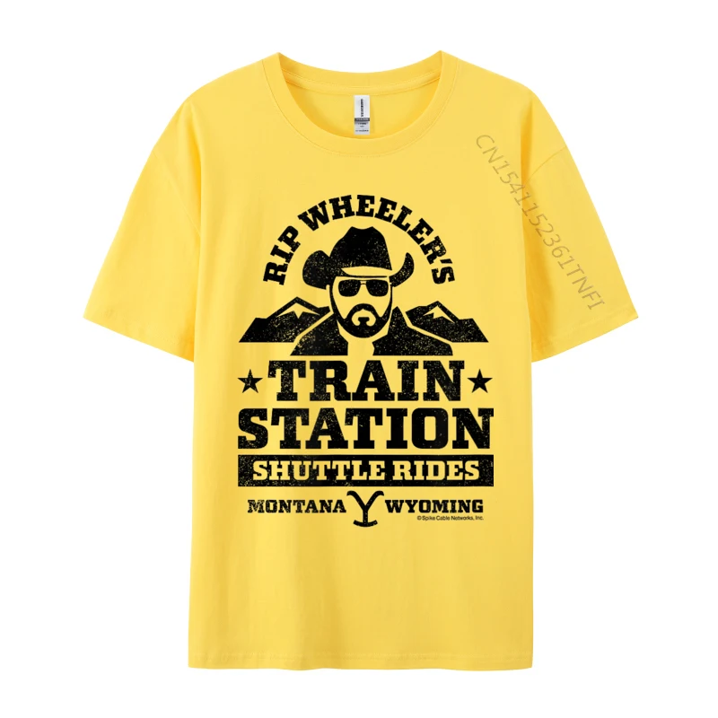 

Yellowstone RIP Wheelers Train Station T Shirt Mens Cotton Oversized Printing T Shirts Harajuku Tshirt Men Tees Tops