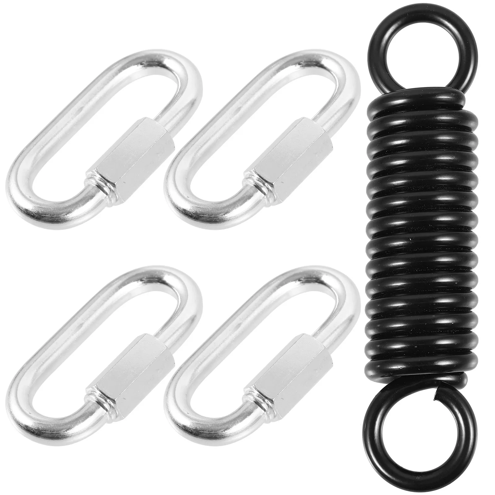 1Set Swing Spring Kit Sturdy Metal Hammock Chair Hanging Set Porch Swing Springs Heavy Duty Fixing Suspension Accessories