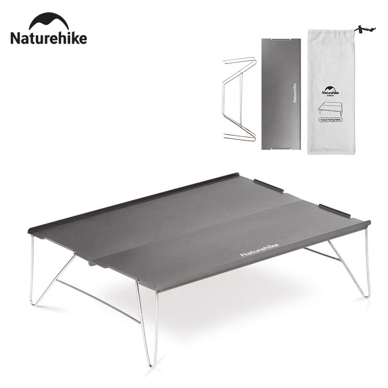 Naturehike Ultralight Camping Mini Table Folding Aluminium Alloy Cook Stove Table Portable Travel Outdoor Bbq Hiking Desk Table