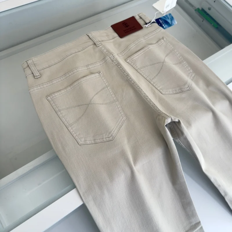 

BC 25ss Men's Embroidered Solid Color Slim-Fit Straight Jeans