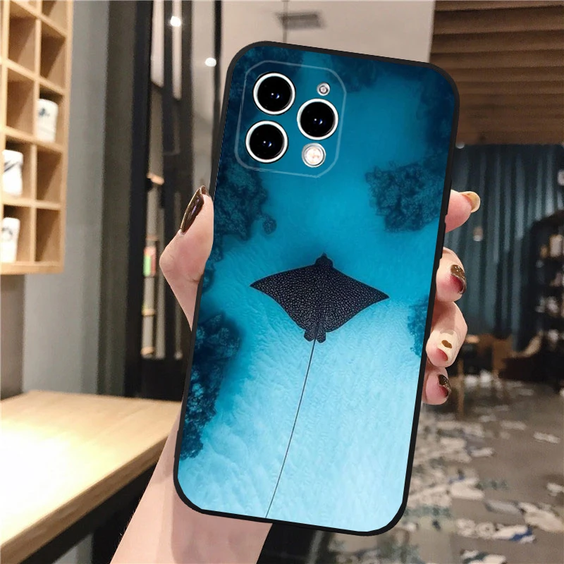 Manta Ray Sea Creature Phone Case For iphone 17 Pro Max Air 16 15 14 13 Pro Max 15 16 Pro 15Plus Shell