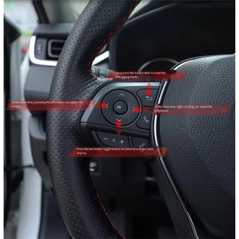 ABOK-لتويوتا كامري 2018-2023 64 ألوان LED حامل الكأس المركزي ضوء LHD الداخلية ديكور جو المحيطة مصباح #2