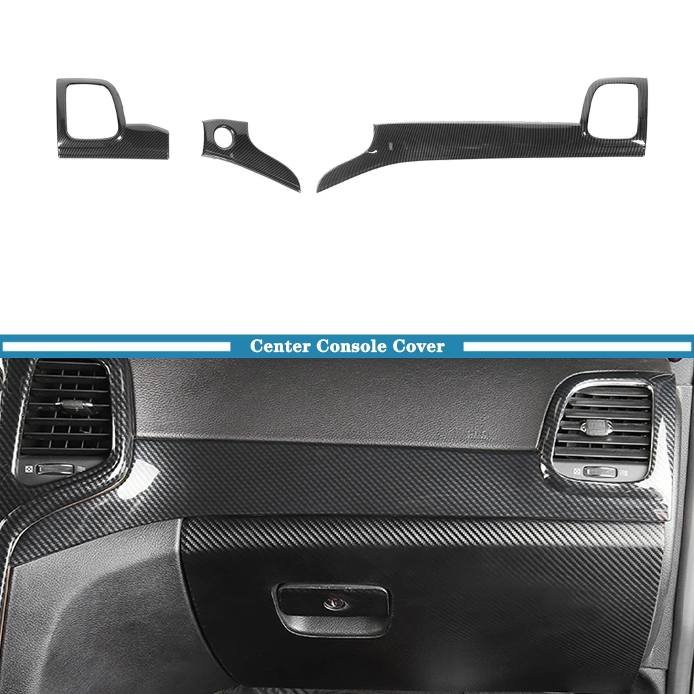 for Jeep Grand Cherokee 2011-2021 Center Console Panel Decoration Cover Trim Decal Car Interior Accessories Carbon Fiber Look