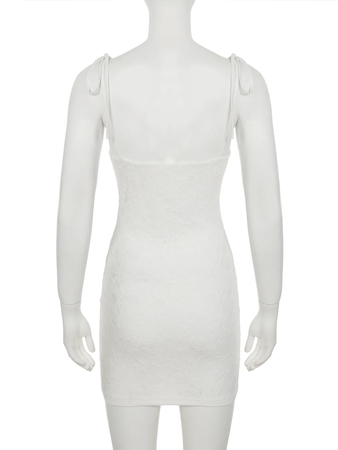 Iamsure férias rendas bodycon vestido praia estilo slash neck sem mangas mini vestidos para mulher 2025 verão moda streetwear senhora